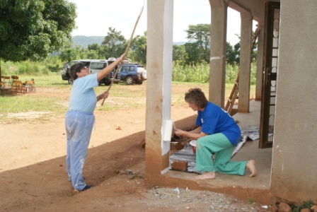 Painting the school